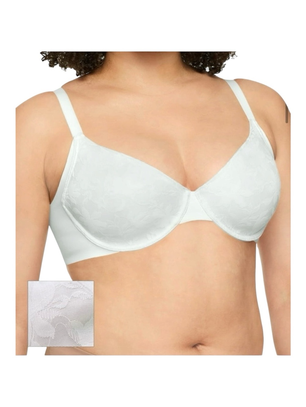 Warners blissful benefits White Lace Underwire Unlined T-Shirt Bra Size 38B